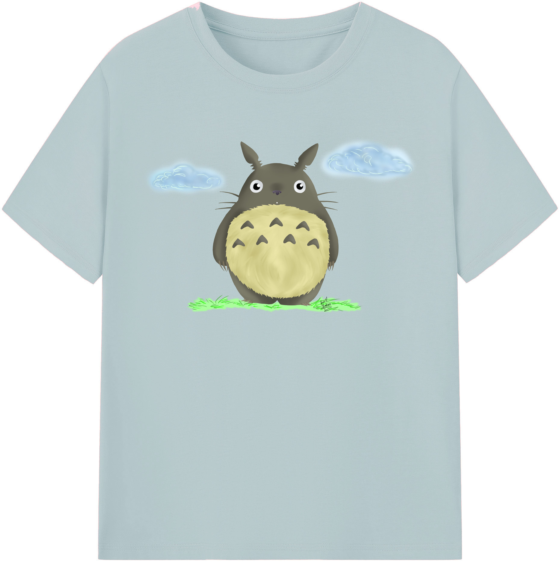 （画像用） となりのトトロ 草壁メイ 草壁サツキ My Neighbor Totoro Satsuki Kusakabe Mei Kusakabe 綿100％半袖Tシャツ（フロントプリント）